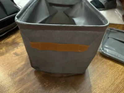 Organizador vazio mostrando estrutura